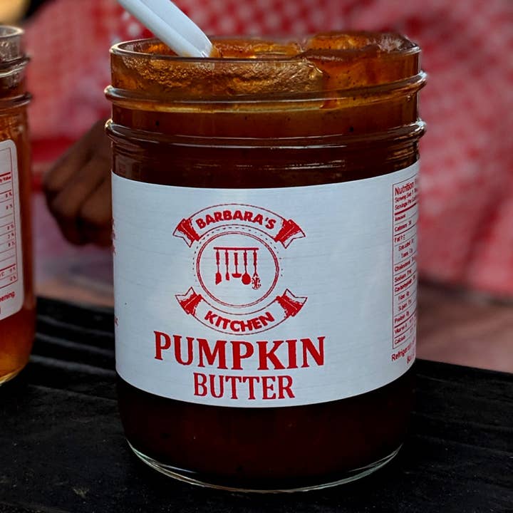 Pumpkin Butter 8 oz Jar (Seasonal) for wholesale by Barbara's Kitchen Jams & Salsas