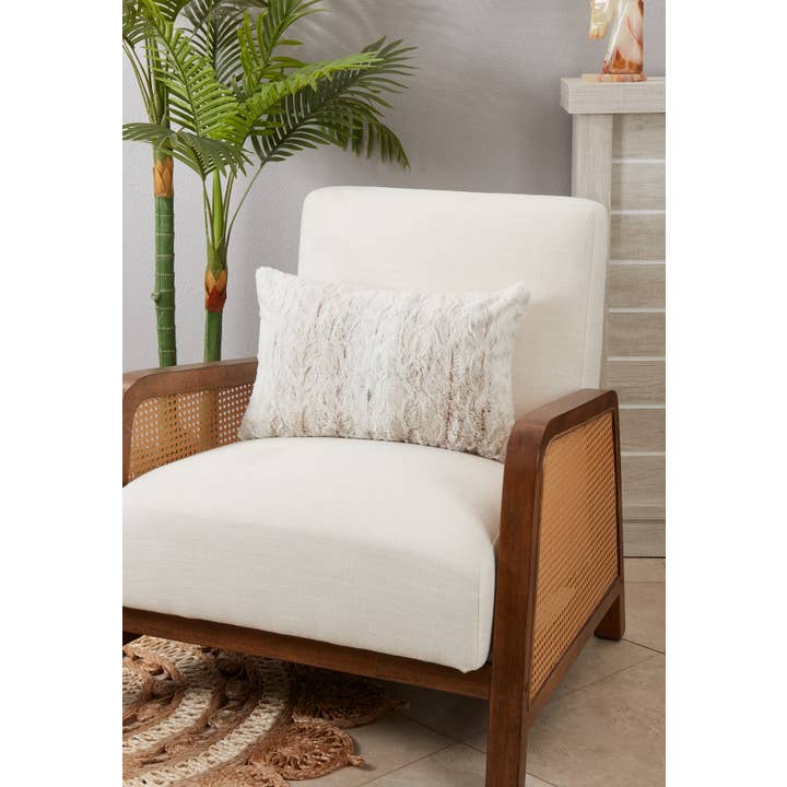 Natural Soft and Snuggly Faux Fur Throw Pillow for wholesale on Faire1