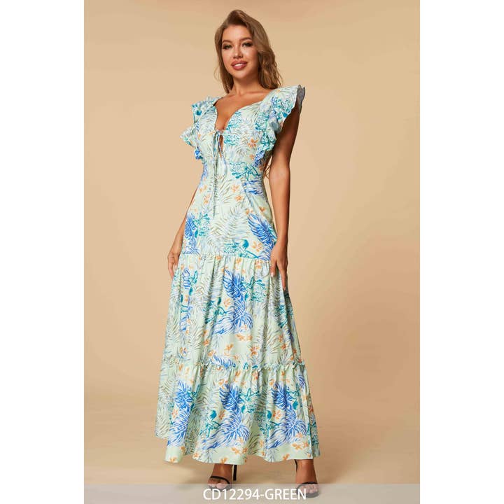 Robe longue imprimée pour la vente par Chicways