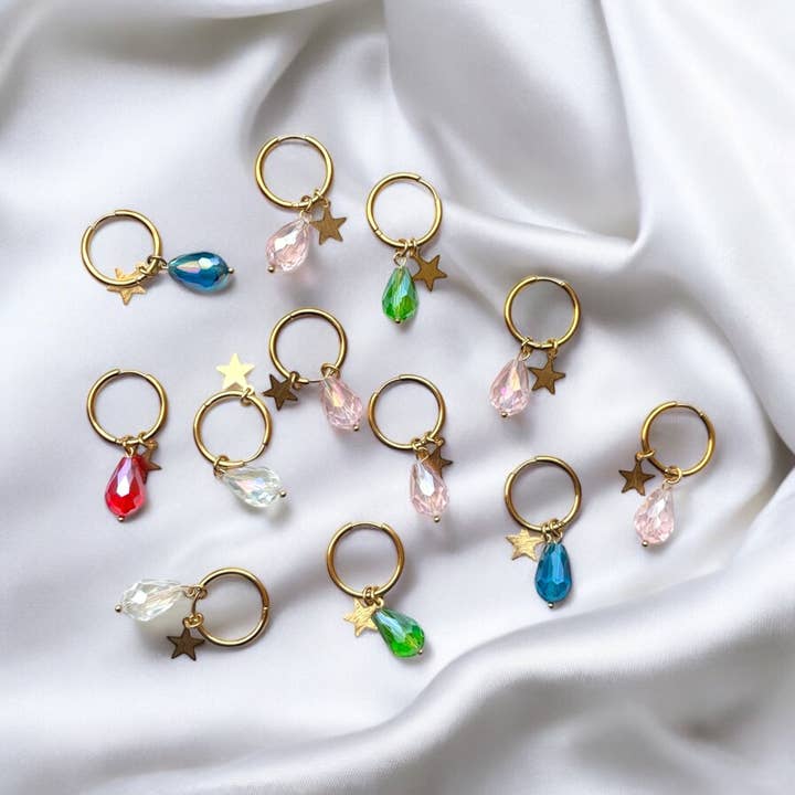 Stellar Charms - Hoop Earrings with Star for wholesale by DUESTELLE ITALIA