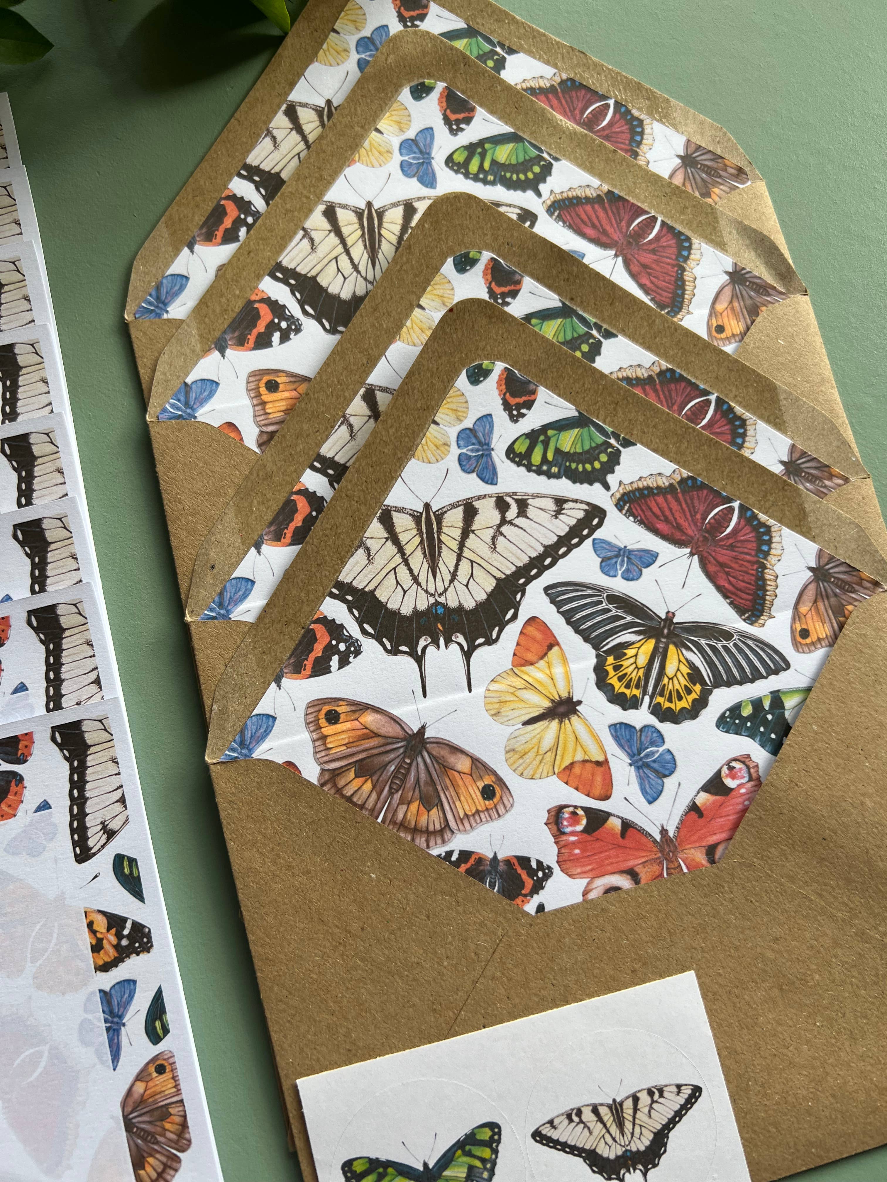 Tansy Moore – wholesale Letterhead – Butterfly Letter Writing set 1