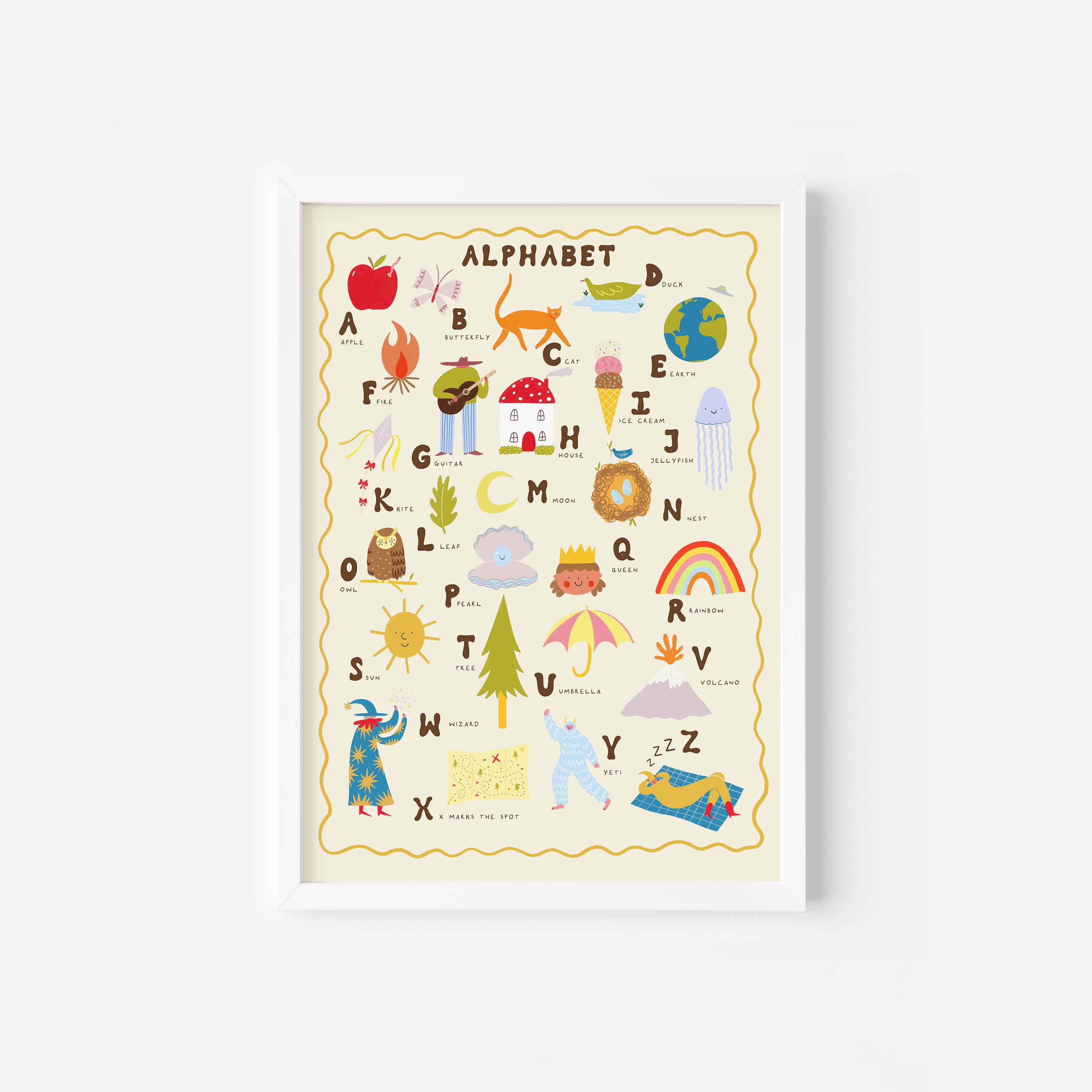 Little Black Cat Illustrated Goods – wholesale Art print – Kids & baby – Illustrated Alphabet Art Print | Children's Wall Art | Kids 1