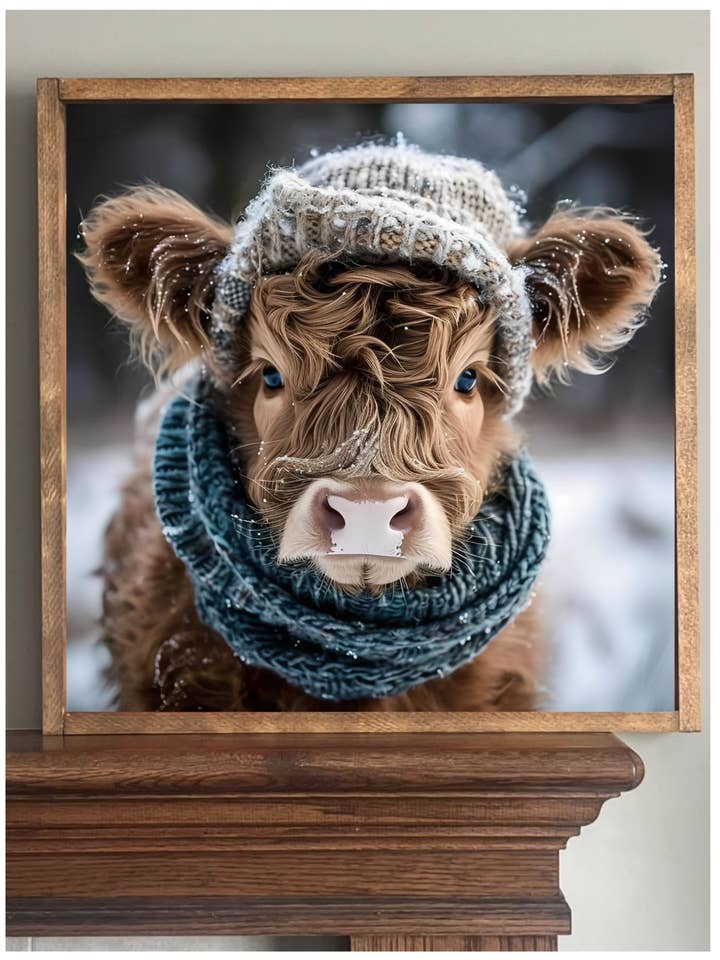 I'm So Cute Highland Cow Farmhouse Sign for wholesale by Stir Crazy Signs