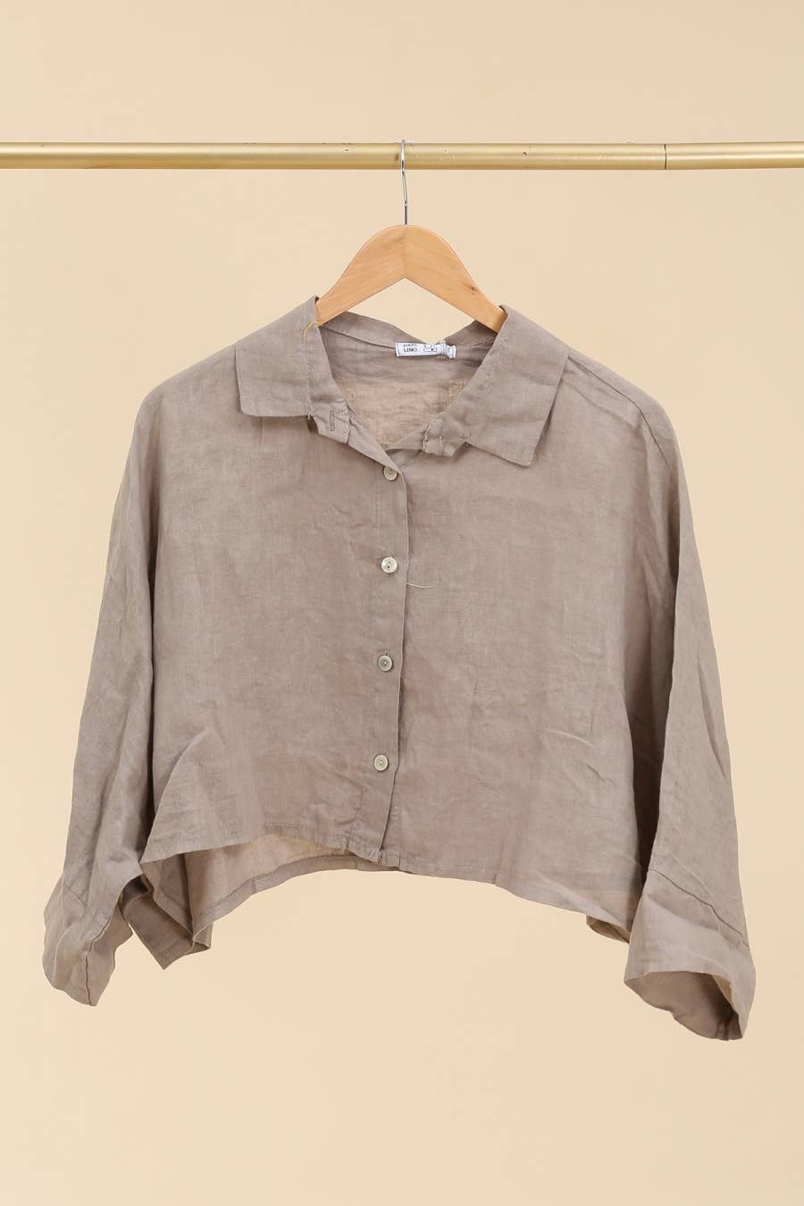 la maison des fibres naturelles - Wholesale Button Down Shirt - Women's - Linen crop shirt 83263 100% linen9