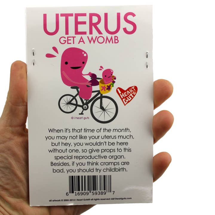 I Heart Guts | Organ Plushies Wholesale - Wholesale Sticker - Bunch of Uterus Stickers - 15 Uterus Stickers