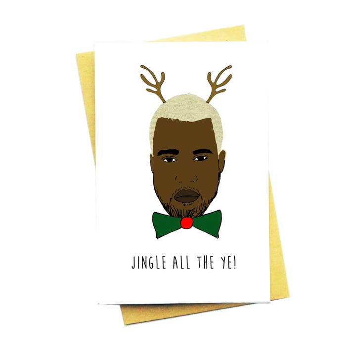 Jingle All The Ye... Funny Kanye Christmas Card for wholesale by Nocturnal Paper