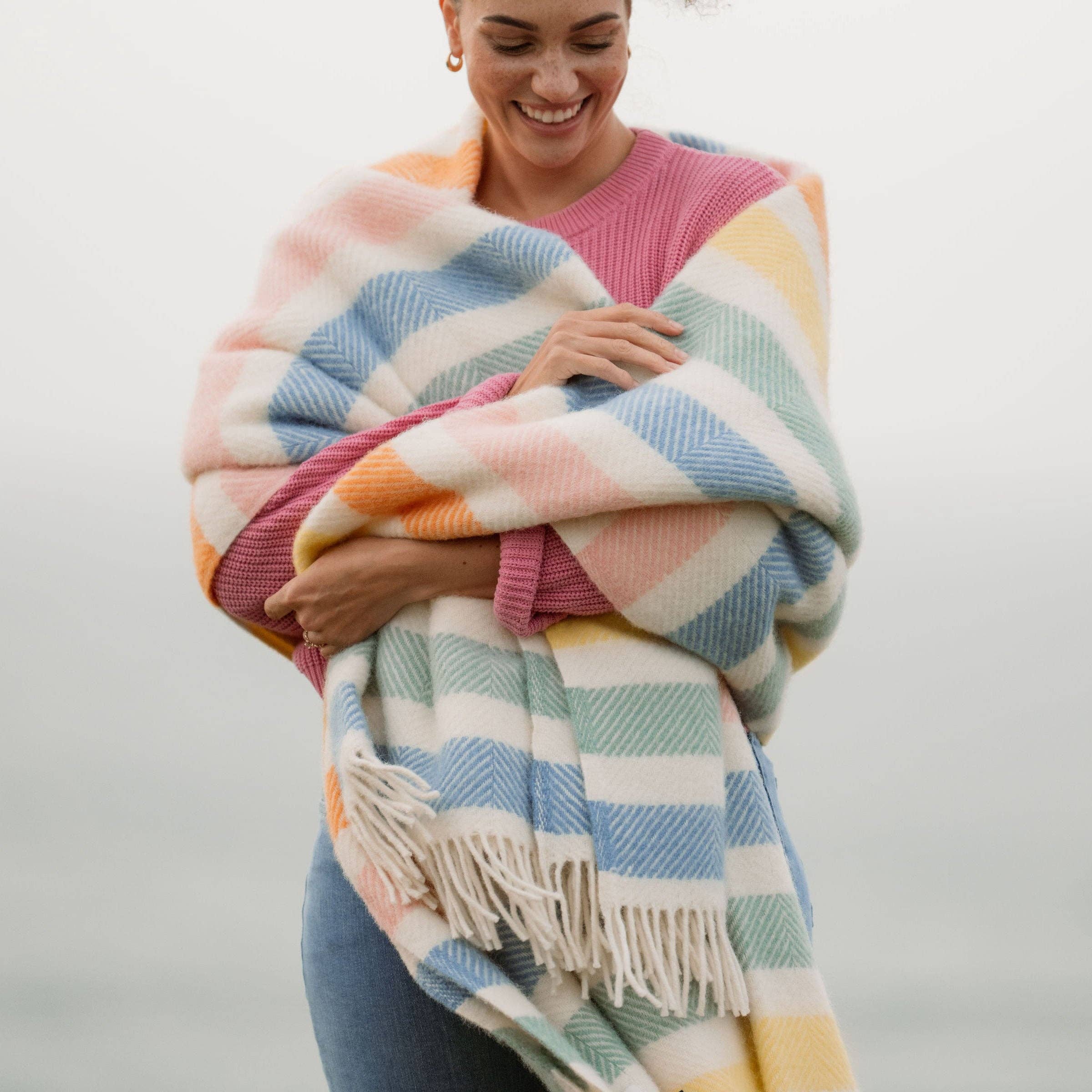 Atlantic Blankets - Vente Plaids - Couverture en laine Candy Stripe2