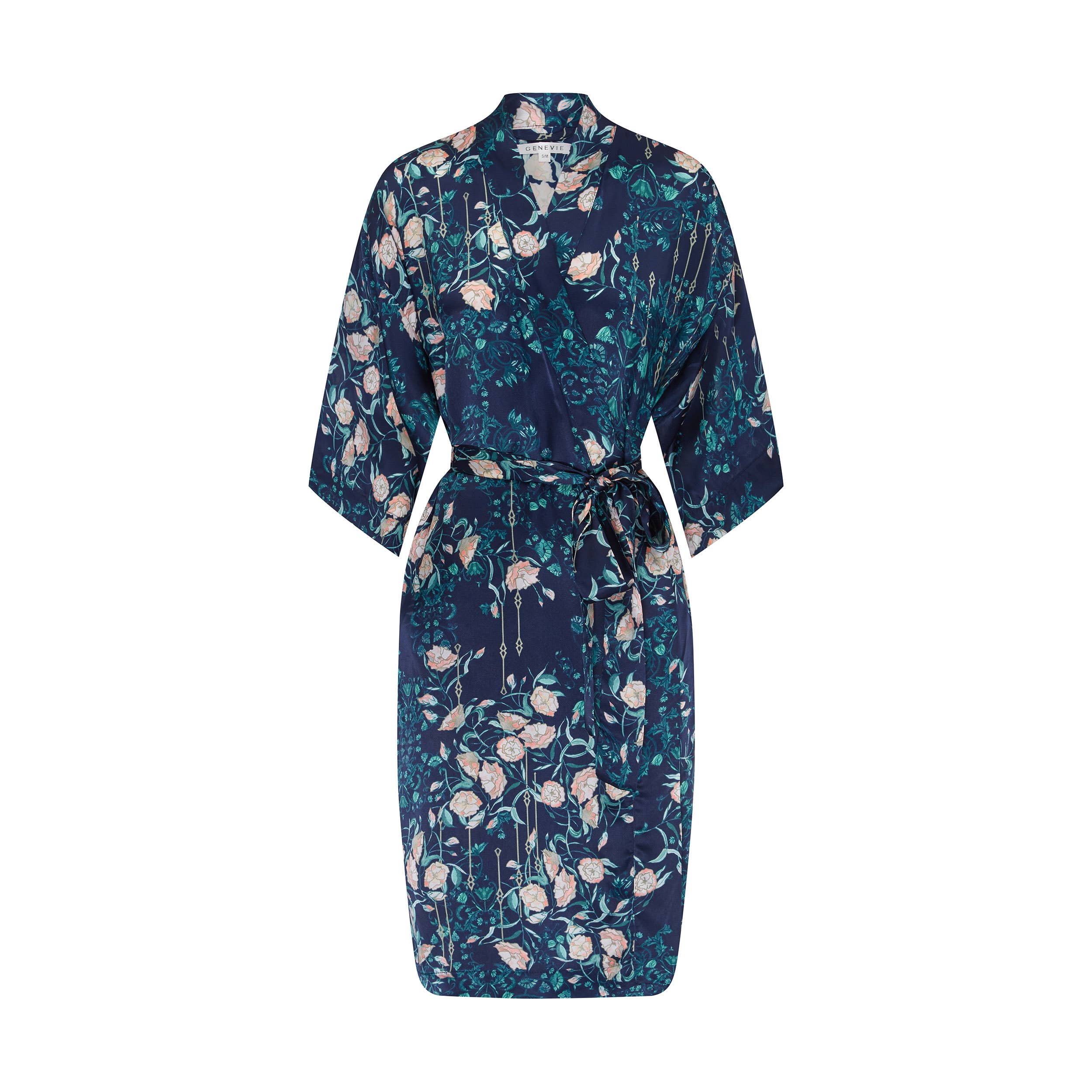 Genevie - Vendita all'ingrosso Vestaglia - Donna - Delphine - Accappatoio a kimono in seta4