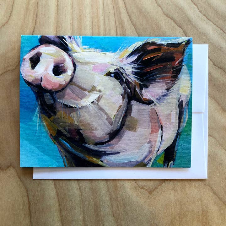 Carte vierge Pig Everyday pour la vente par Art by Alyssa