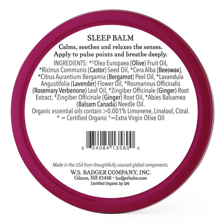 Badger Balm - Wholesale Healing Salve/Balm/Cream - Sleep Balm1