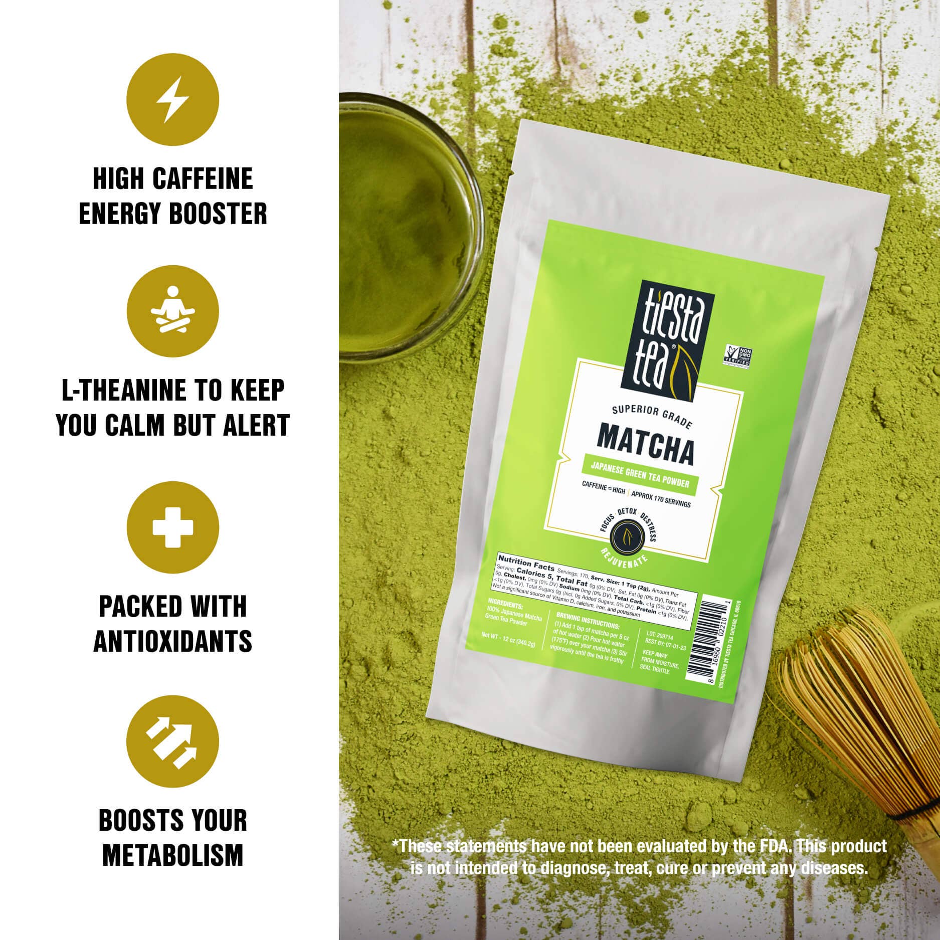 Tiesta Tea Company (loose leaf teas & accessories) - Vente Thés santé/détox - Matcha de qualité supérieure - Poudre de thé vert japonais9