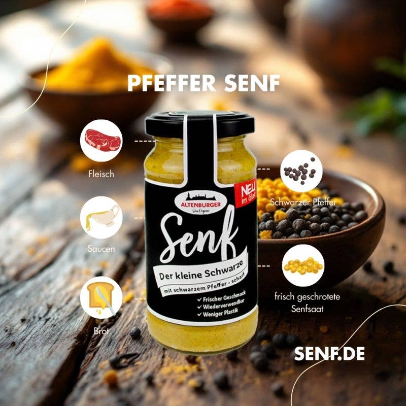 Altenburger Senf & Feinkost GmbH & Co. KG - Wholesale Mustard - The little black mustard - spicy2
