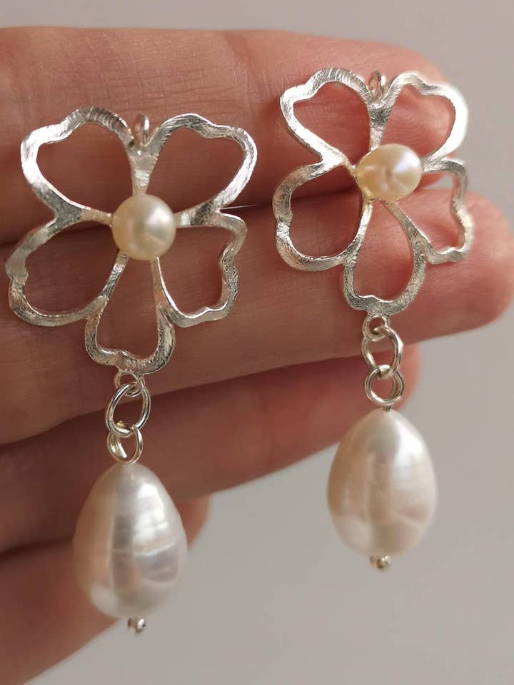 Los Patios Earrings (short sterling silver plated) for wholesale by Annabelle Hardie