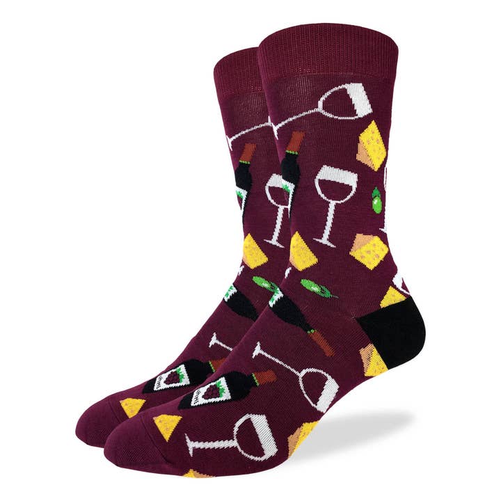 Good Luck Sock - Wholesale Socks - Men's - Men's Wine & Cheese Socks