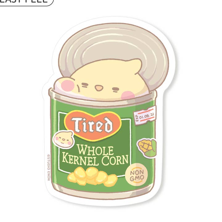 Træt Corn klistermærke for engroshandel hos Studio Enon