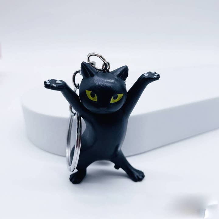 MKS America - Wholesale Keychain - Women's - Cartoon Enchanting Dancing Cat Keychain3