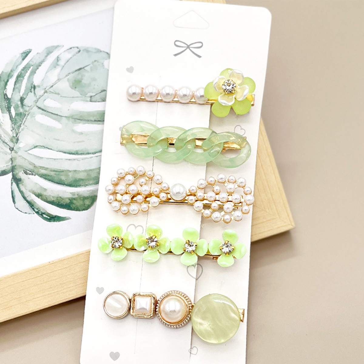 ACCITY - Wholesale Hair Clip - Women's - Rhinestone Pearl Hair Clip Set-Elegant Side Pin _CWASC034967