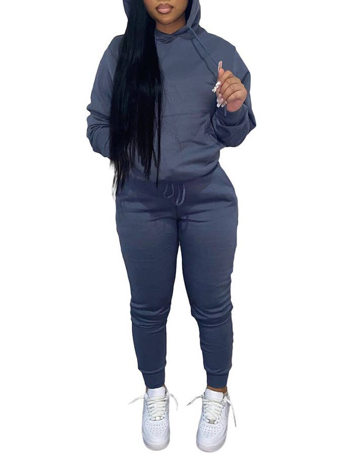 MB Fashion Wholesale - Wholesale Lounge Set - Women's - MB FASHION Casual Cozy Jogger Set with Hoodie 274R18