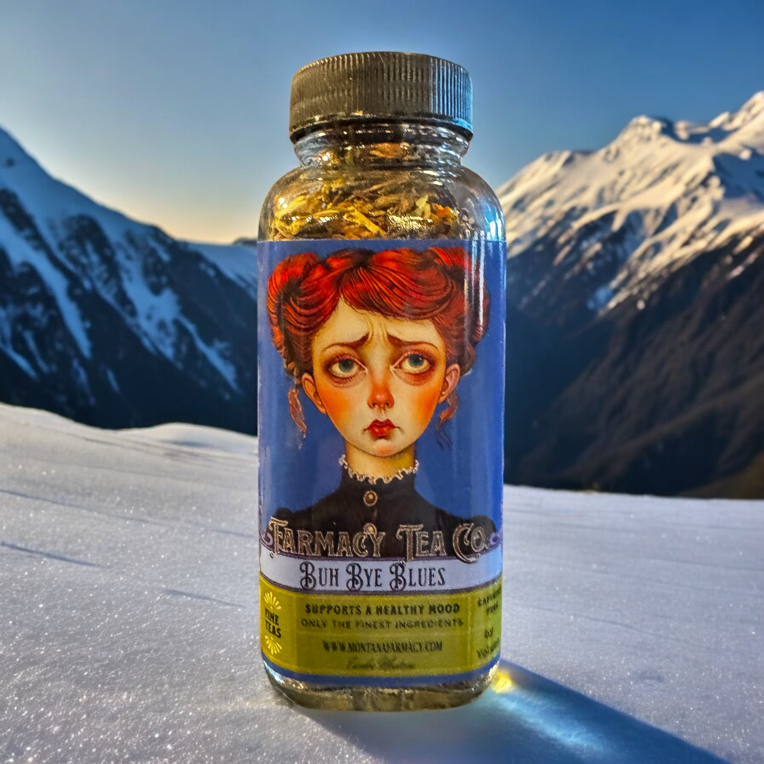 Montana Farmacy - Wholesale Health/Detox Tea - Buh Bye Blues Mental Wellness & Sad Support Vintage Tea6