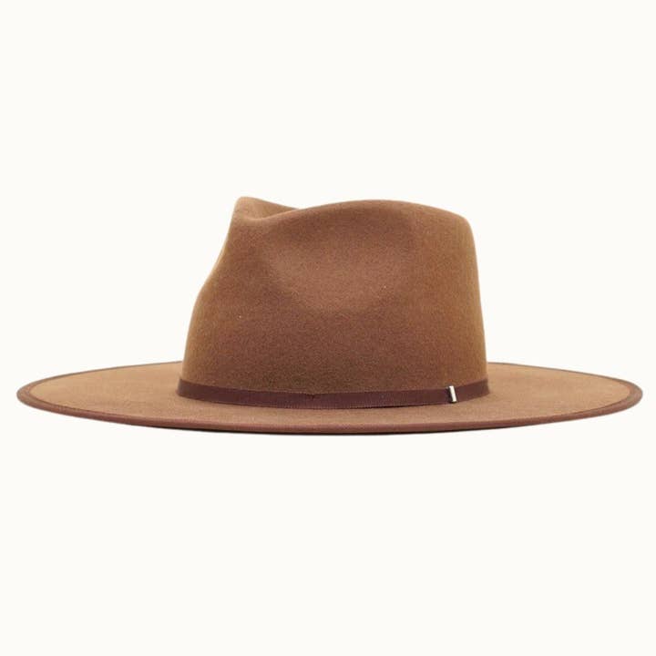 Olive & Pique - Wholesale Fedora - Unisex - GABRIEL - 100% Wool Felt Structed Rancher, Satin Lined, Chestnut4