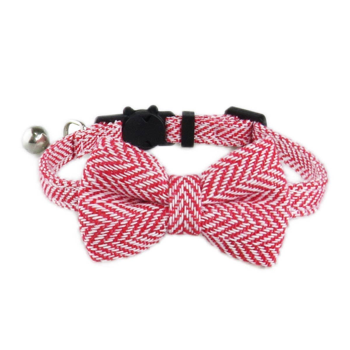Cheerhunting - Vente Collier – chat - Mokka – Collier pour chat avec nœud papillon en chevrons5