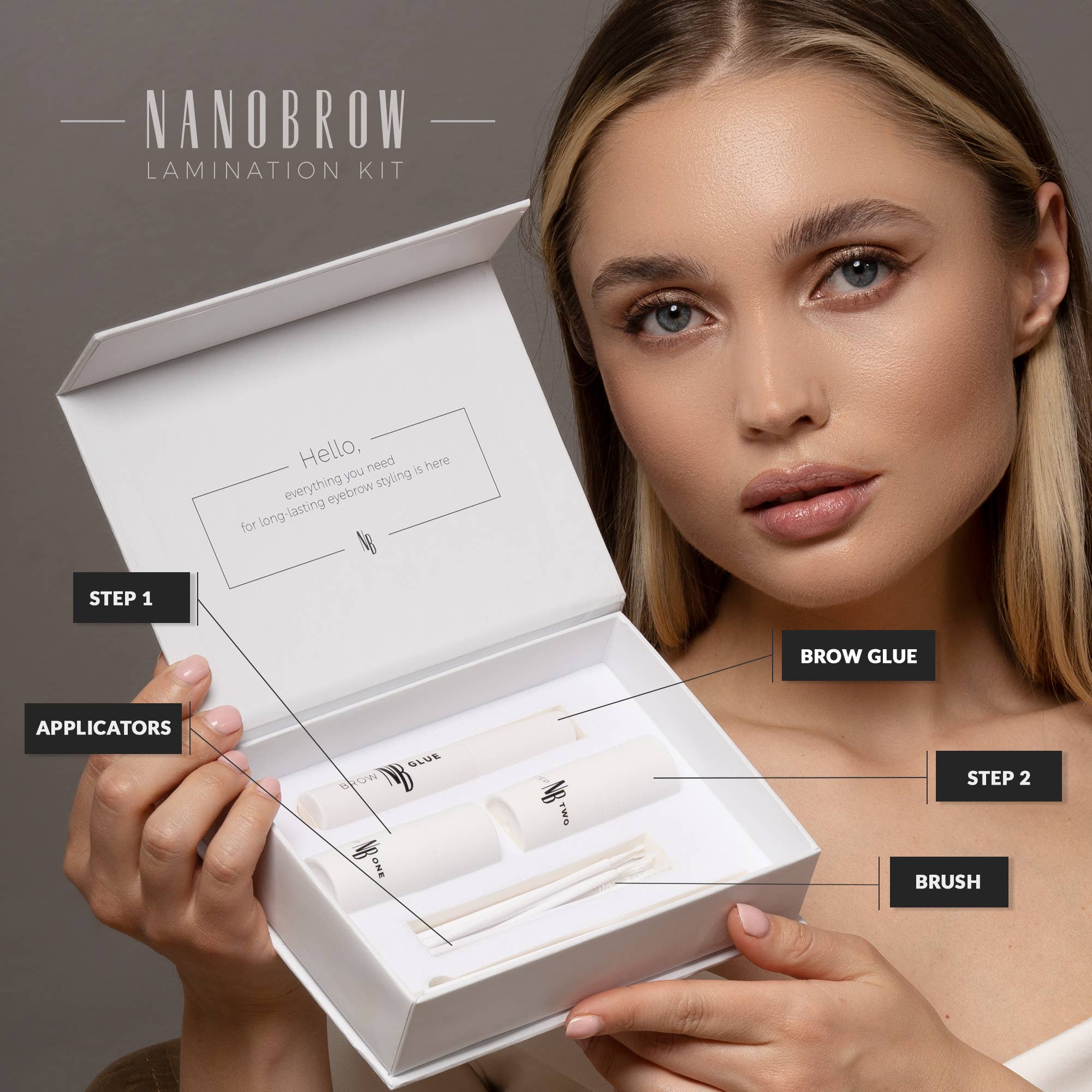 Everett Cosmetics – wholesale Eyebrow set/kit – Nanobrow Lamination Kit - a brow lift and lamination kit;2