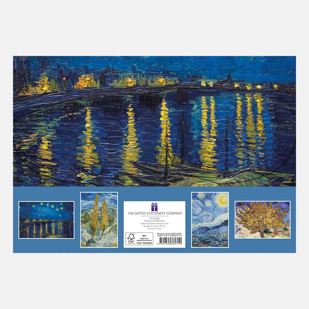 The Gifted Stationery Company – wholesale Kontorsmateriel/Notecard Set – Notecard-samling - Van Gogh - Stjärnklar natt1