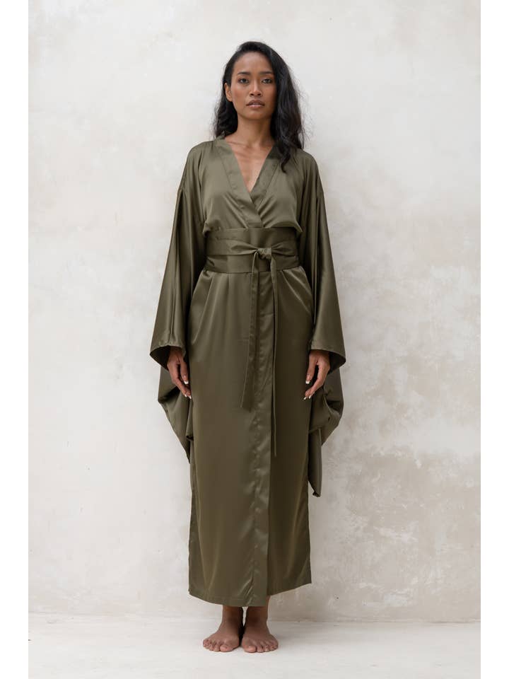 IDENTITY LINGERIE - Wholesale Robe - Women's - Satin Silk Robes Women Long Dressing Gown Kimono Nightwear