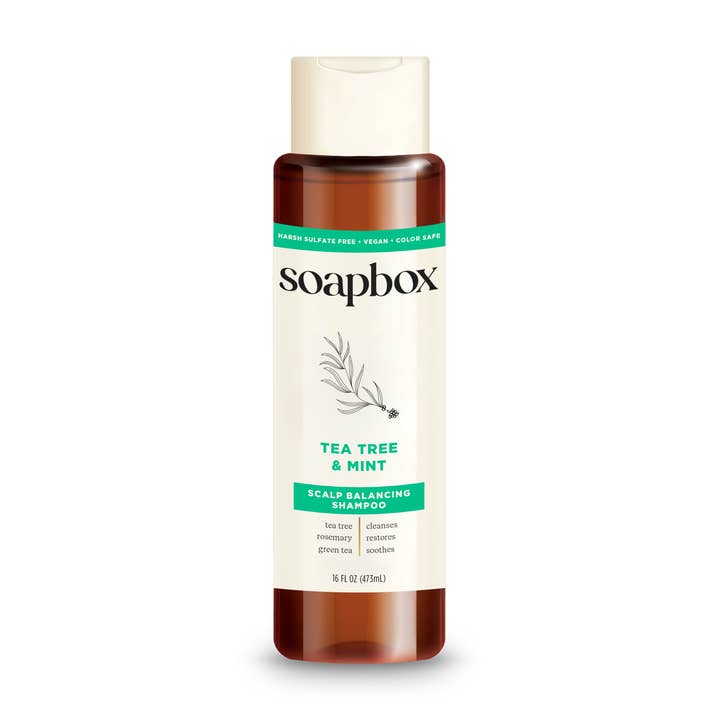 soapbox - Wholesale Hair Shampoo - Tea Tree & Mint Scalp Balancing Shampoo