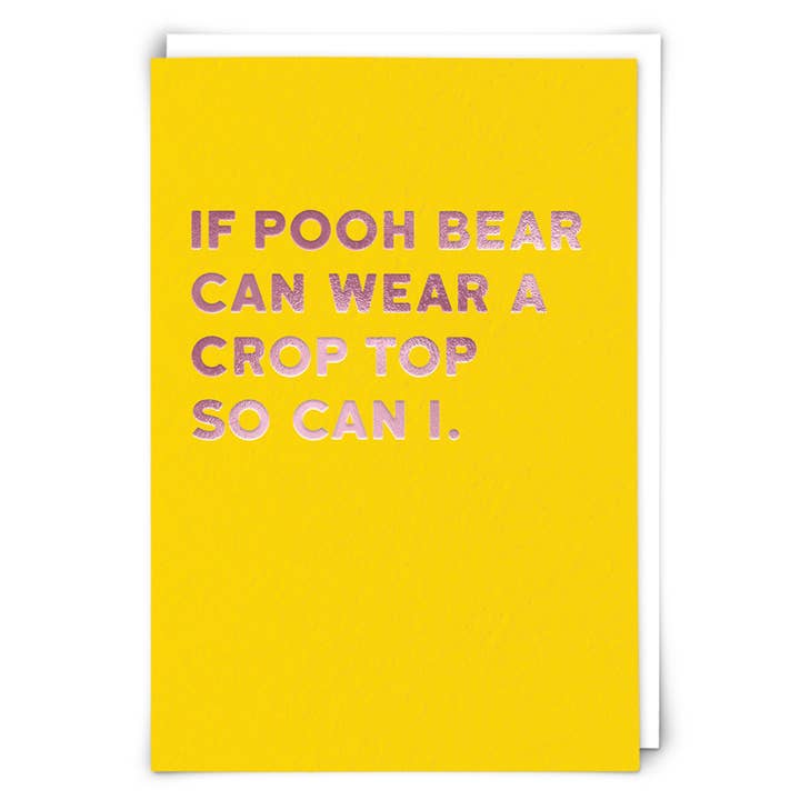 Pooh Bear Greeting Card for wholesale by Redback Cards - ALL duties and tariffs paid