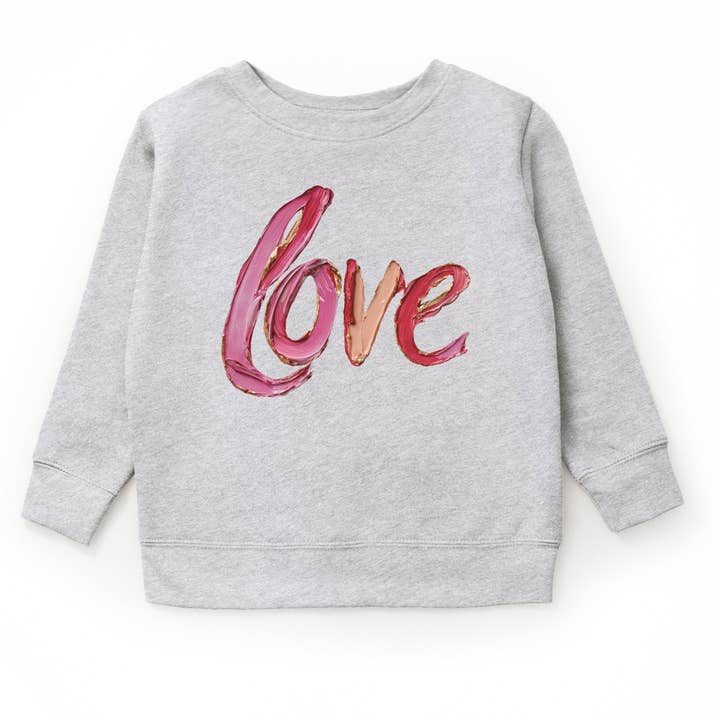 Peinture Cursive Amour - Sweat-shirt Graphique Jeunesse pour la vente par Olive And Ivory Wholesale