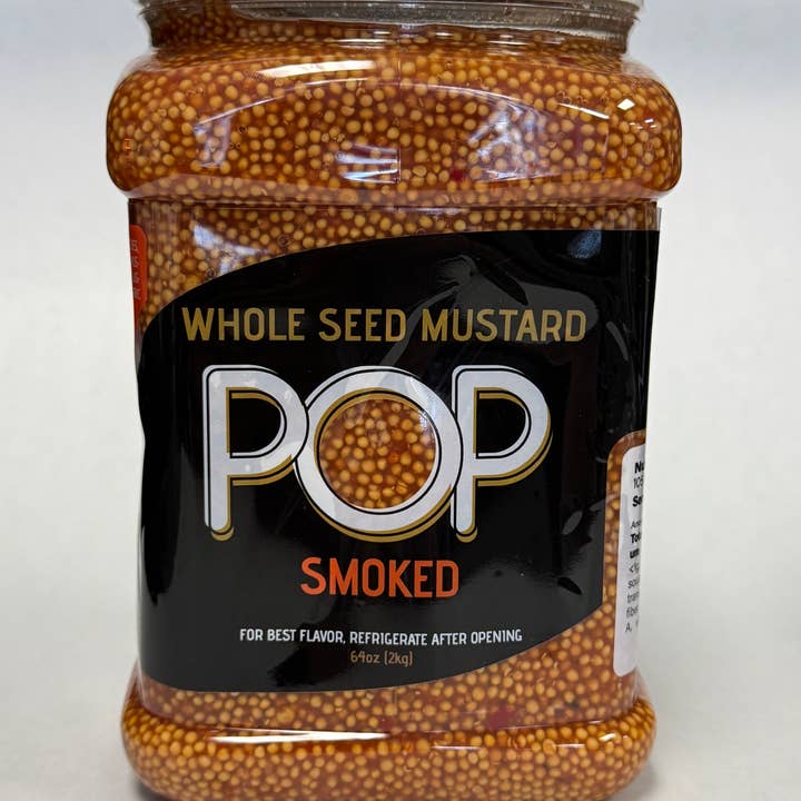 POP Mustards - Wholesale Mustard - POP Mustards, SMOKED 64 oz Foodservice Tub