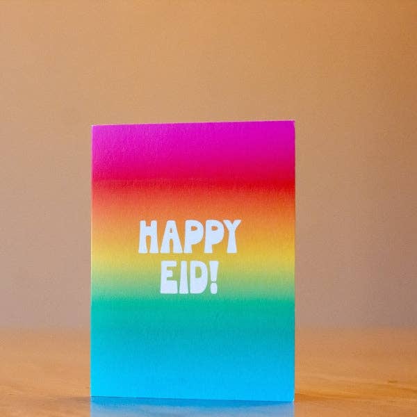 Eid Mubarak Greeting Card – Colorful Contemporary Design for wholesale by The Ramadan Edit