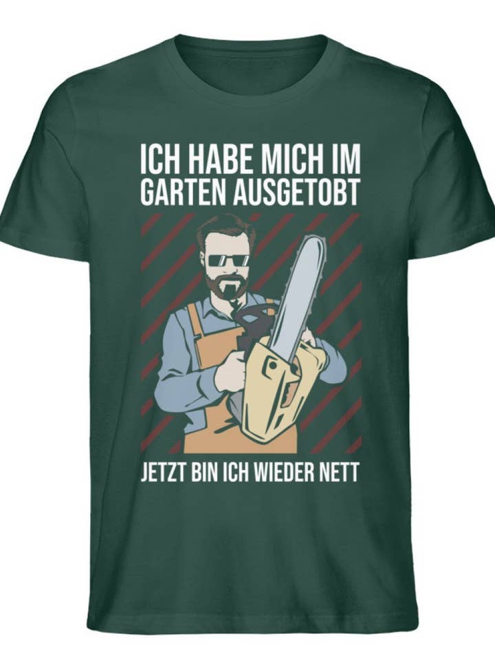 GARTENFAN - Wholesale Screen Printed T-Shirt - Men's - Off steam in the garden - men's premium organic shirt3