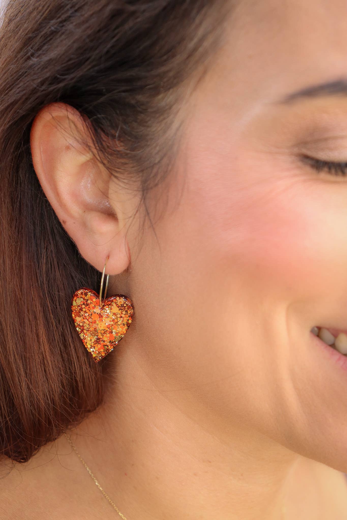 CG Home - Wholesale Dangle Earrings - Mimi Bronze Glitter Earrings1