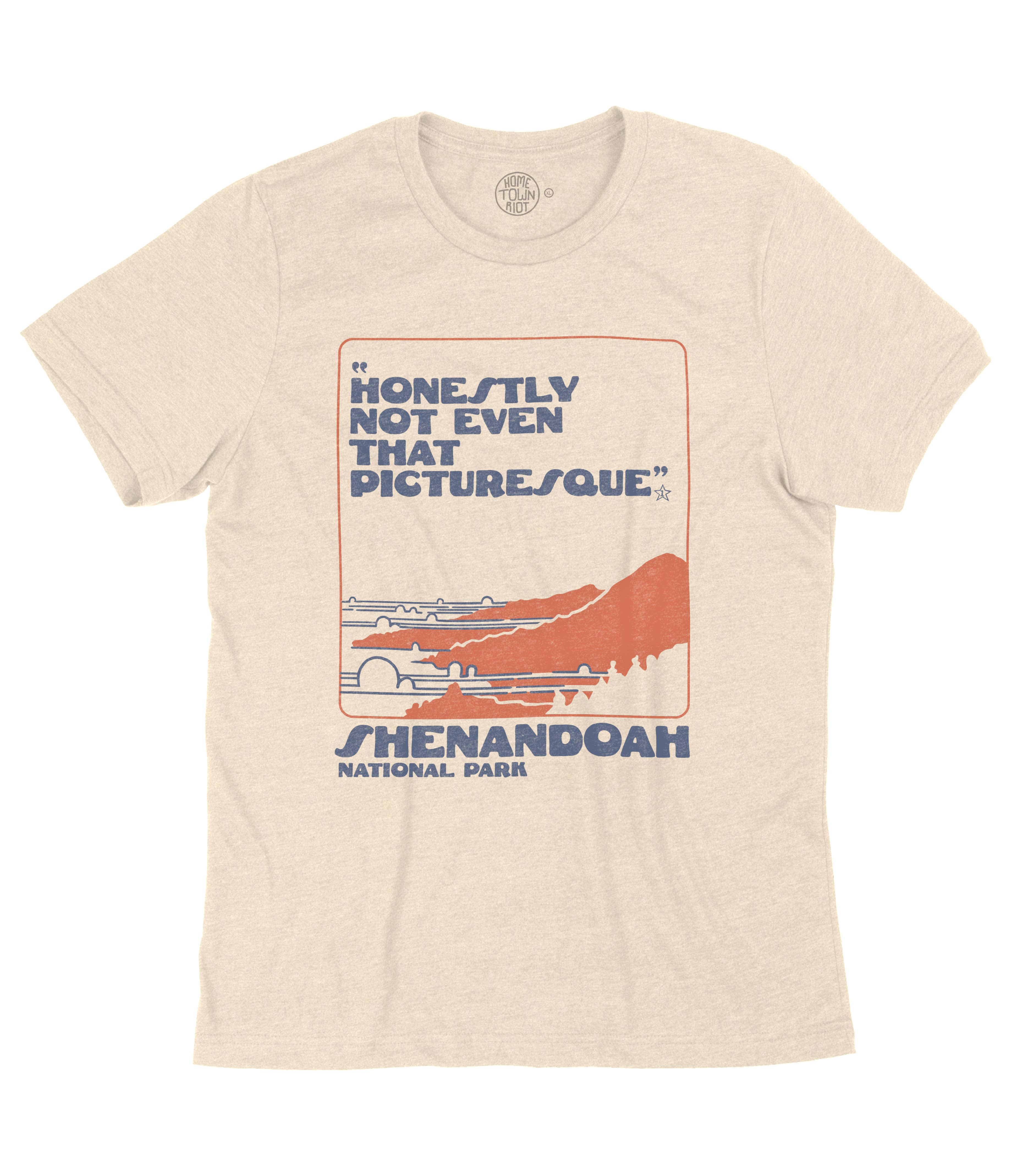 HomeTown Riot - Wholesale Screen Printed T-Shirt - Unisex - Shenandoah National Park 1 Star Review Shirt