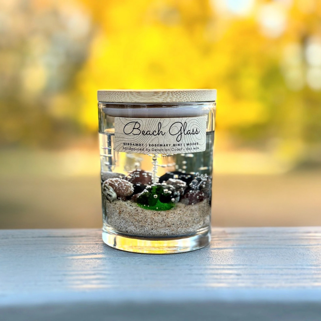 Devonian Coast - Wholesale Novelty Candle - Beach Glass Gel Candle – Medium 6oz Wax1