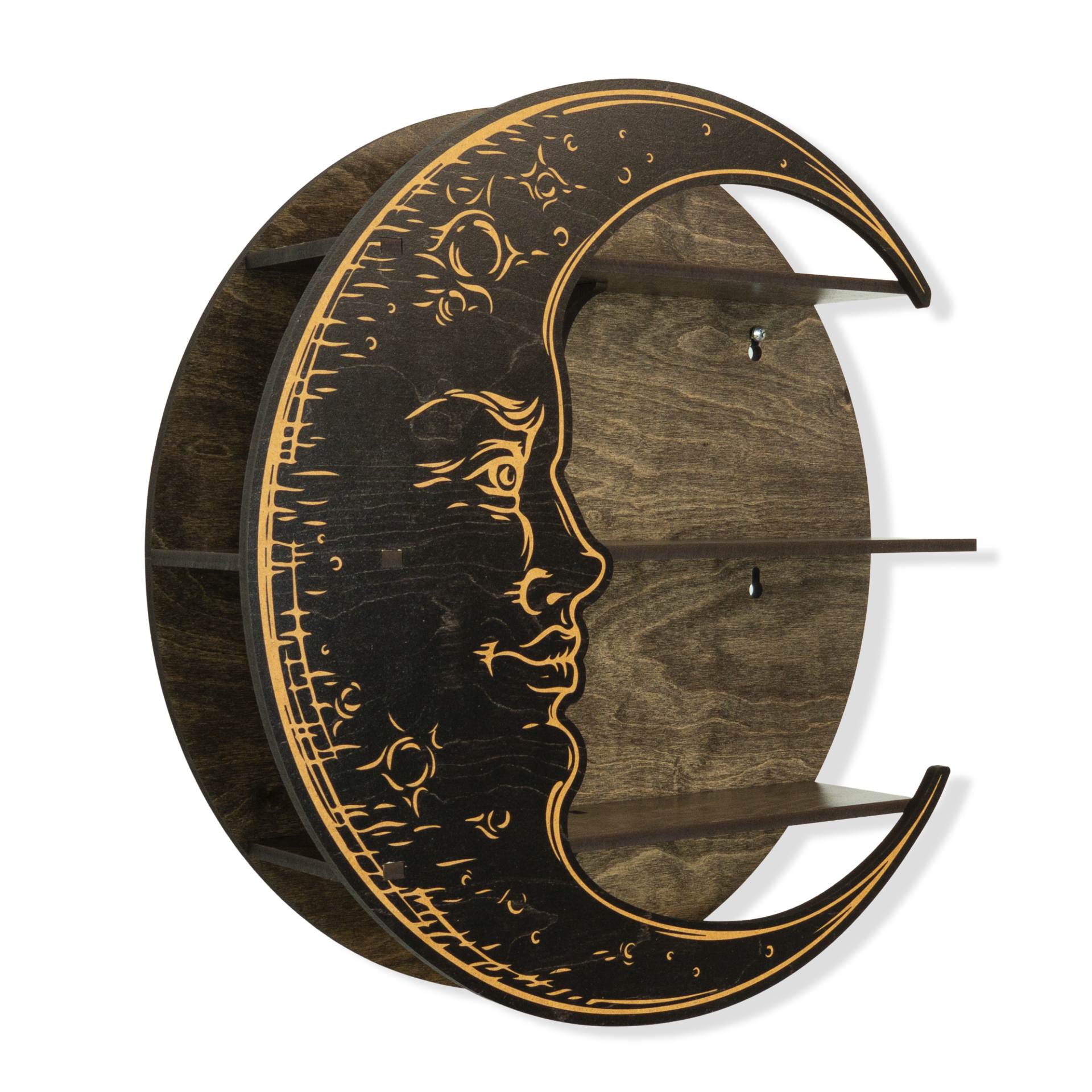 Standish House – Großhandel Wandregale – Mondregal mit Gesicht, Kristallregal, Regal für ätherische Öle9