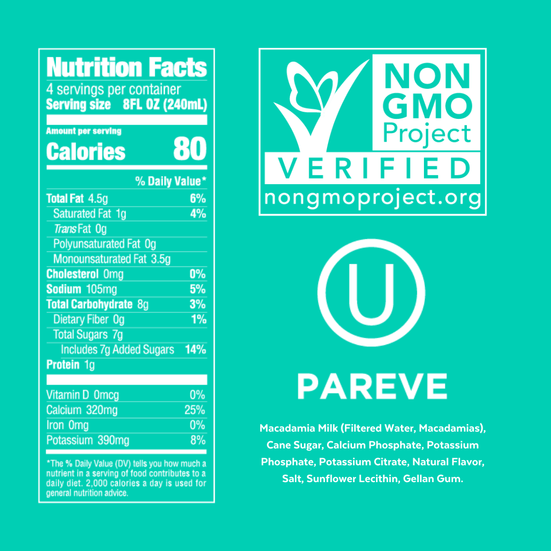 milkadamia - Wholesale Non-Dairy Milk -  Barista Macadamia Milk, Plant-based, 32oz1