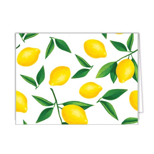 Juego de 10 Tarjetas Plegadas en Stock | Limones para venta al por mayor de WH Hostess Social Stationery