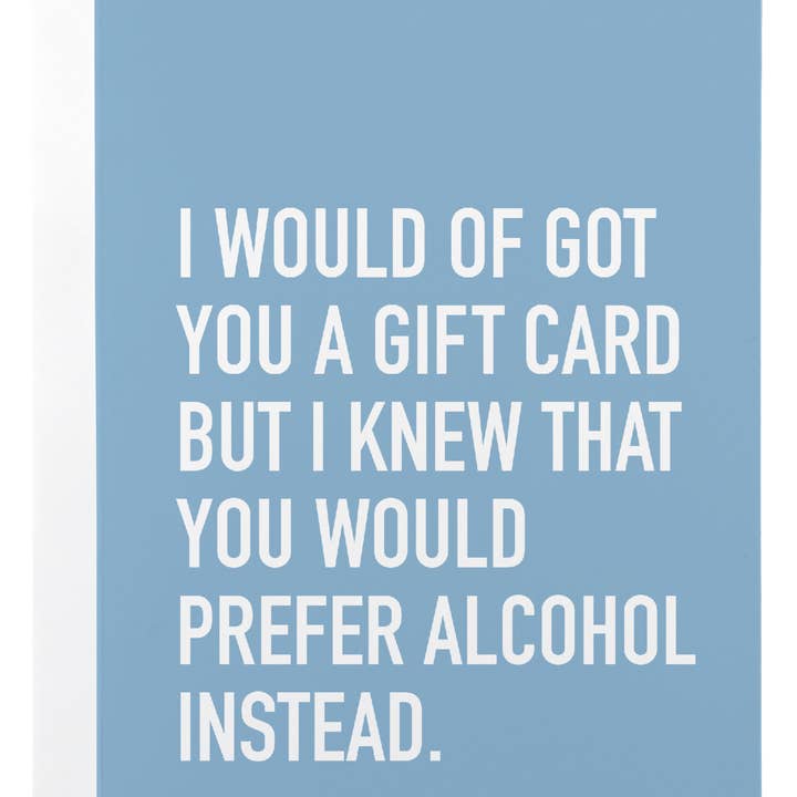 Classy Cards Creative - Wholesale Everyday Greeting Card - Prefer Alcohol Card