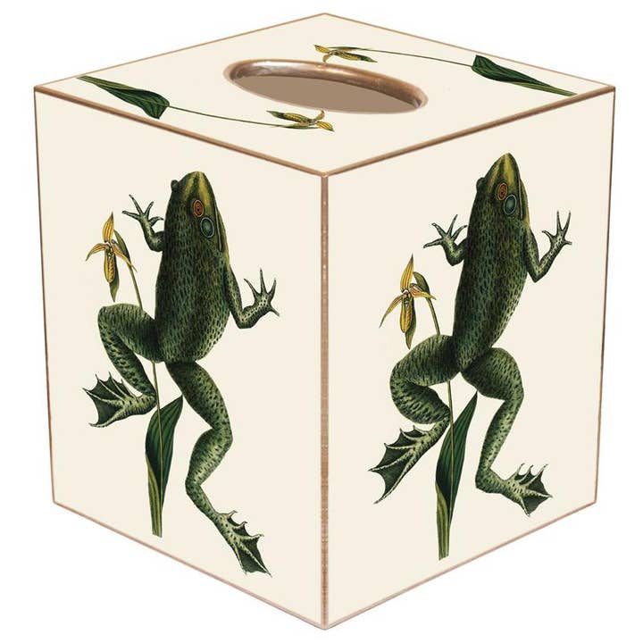 TB342-Frog Tissue Box Cover for wholesale by Marye-Kelley