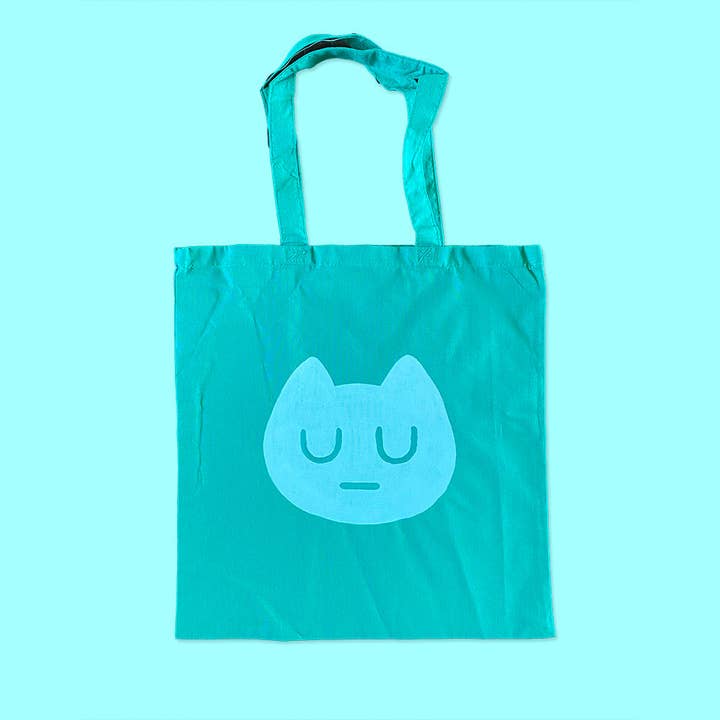 Green Cat Tote for wholesale by Robin Good Art & Design