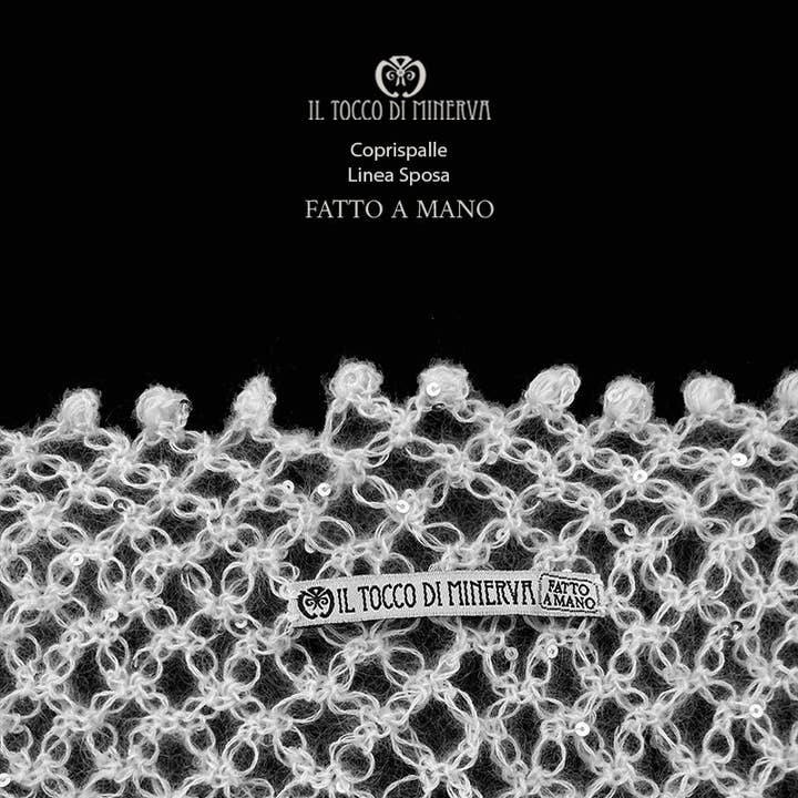 Anna Bridal Shrug in Mohair, Cashmere, and Silk - Handmade for wholesale by Il Tocco di Minerva