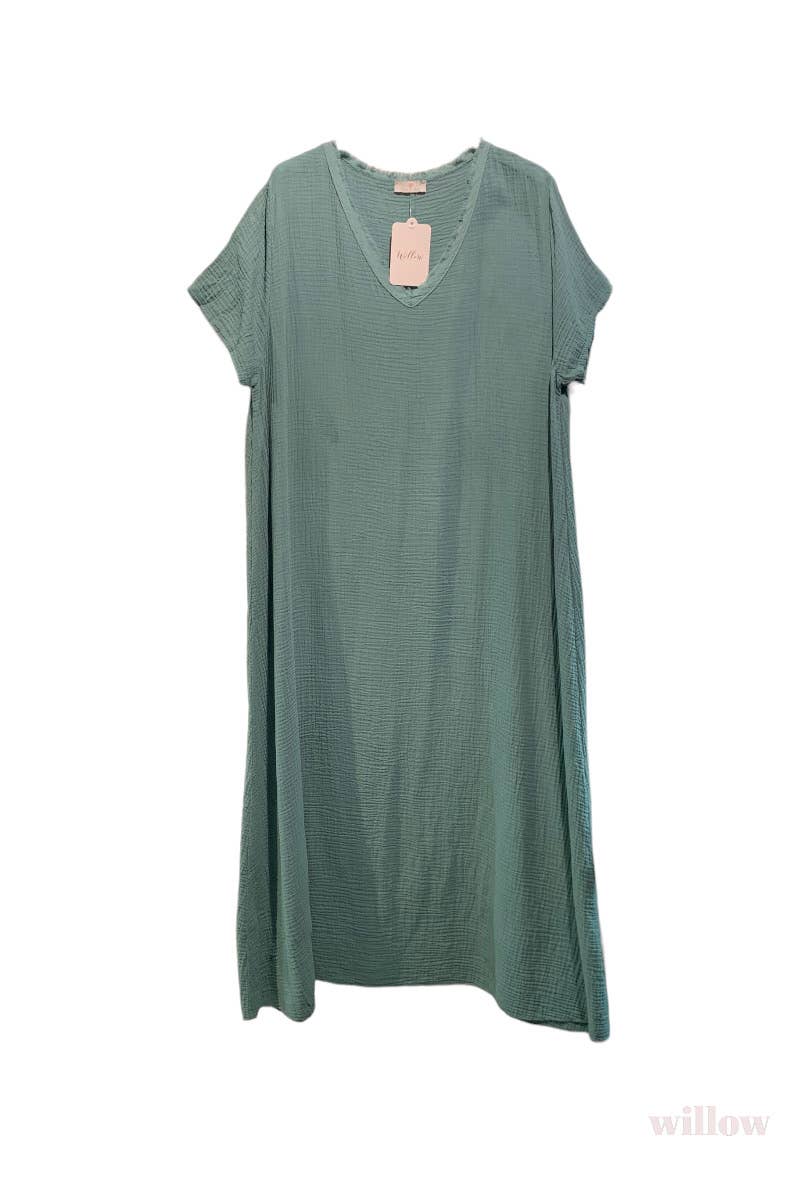 Moonsun - Wholesale Dress - Women's - #4254 cotton gauze long dress2