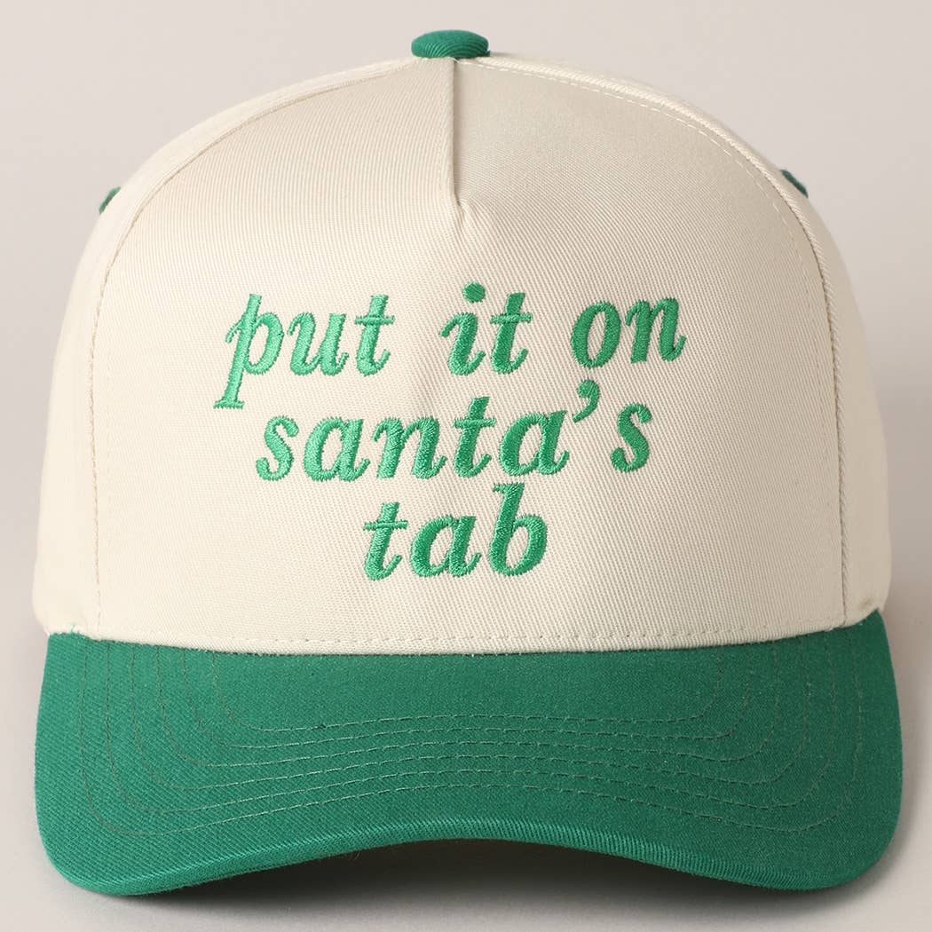 Fashion City - Wholesale Honkbalpet - Dames - Baseballpet met Borduurtekst 'Put It On Santa's Tab'2