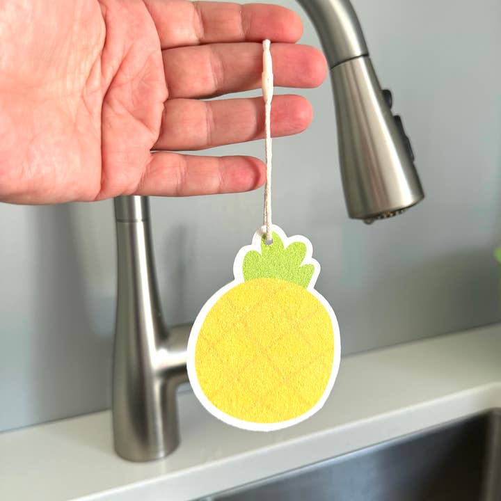 EcoFreax - Wholesale Sponge Holder - Pop Up Dish Bath Sponge Pineapple