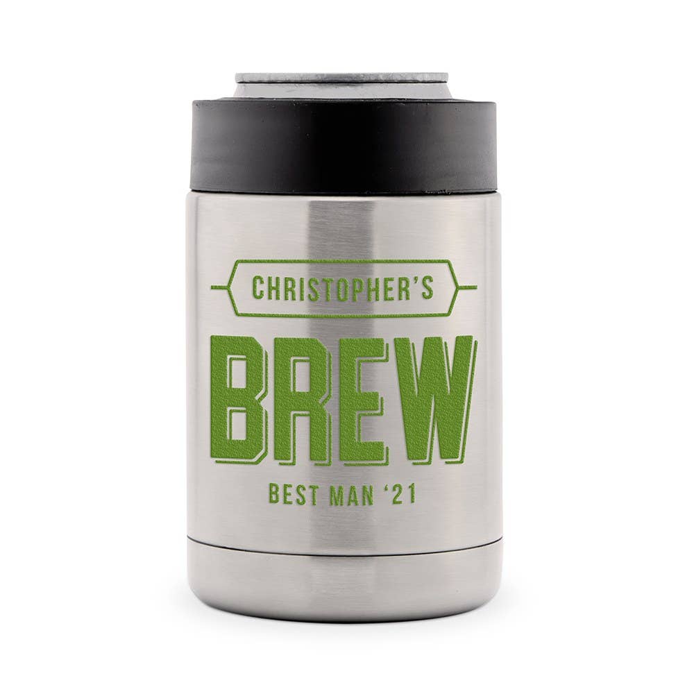 Weddingstar Inc. - Venta al por mayor Fundas para recipientes de bebida - Enfriador de latas de cerveza con aislamiento de acero inoxidable - Brew