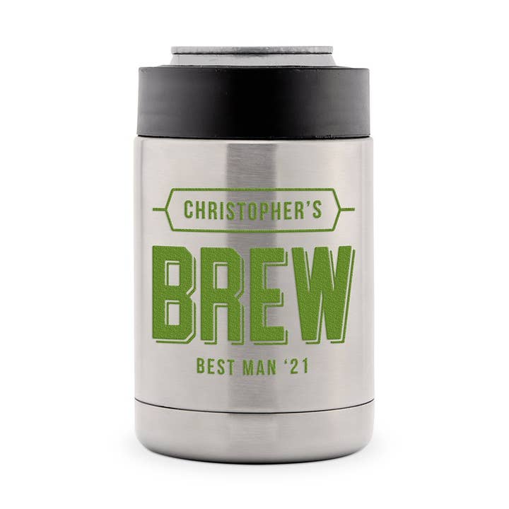 Weddingstar Inc. - Venta al por mayor Fundas para recipientes de bebida - Enfriador de latas de cerveza con aislamiento de acero inoxidable - Brew0