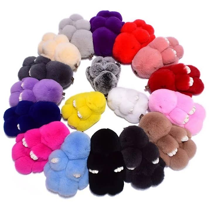 Diacly - Wholesale Keychain - Women's - 7 Inches Long Hair Soft Pompom Bunny Keychain
